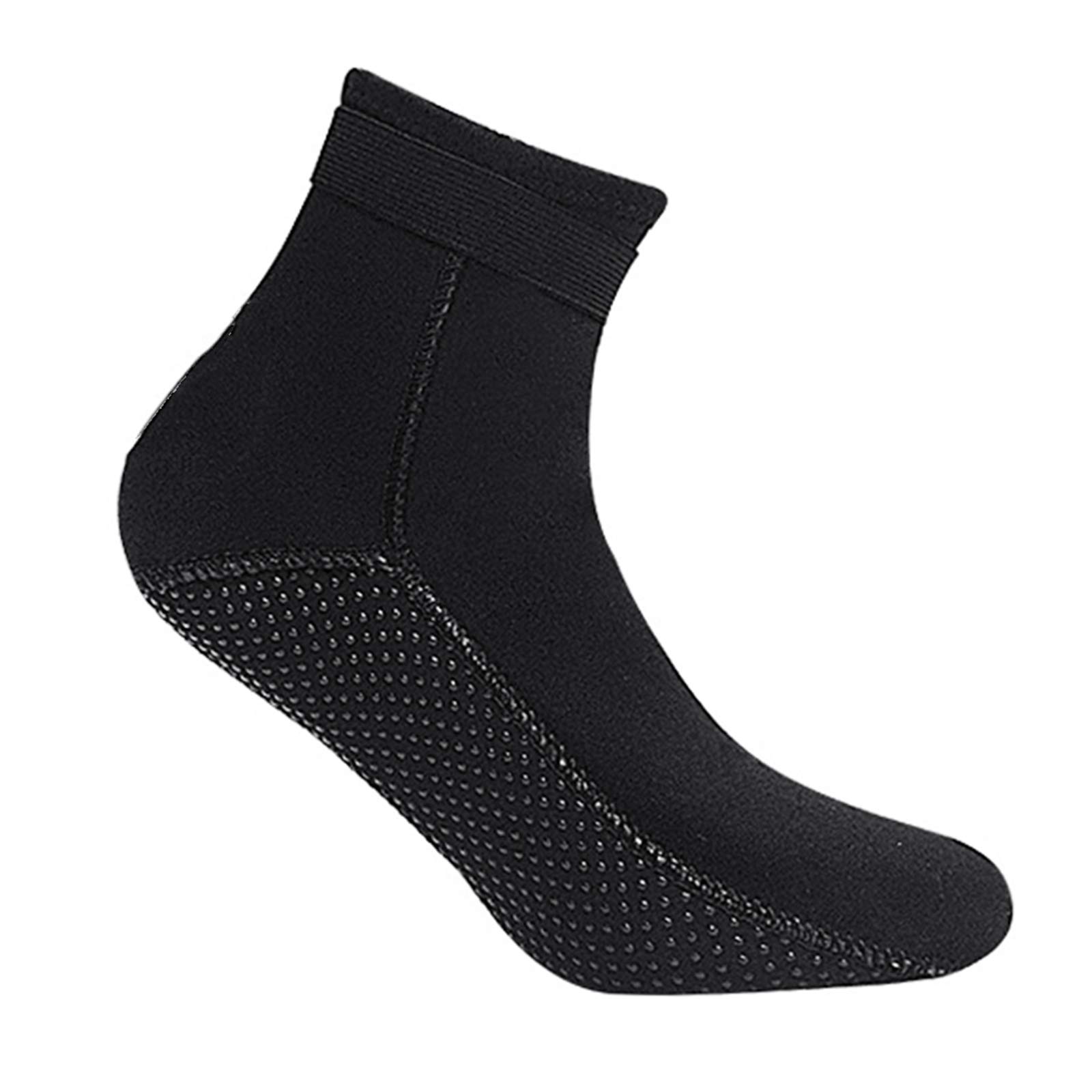 JIAHG 3MM Neoprene Wetsuit Socks Elastic Diving Snorkeling Socks Anti-skid Beach Boots Thermal Swimming Barefoot Kayaking Scuba Socks Water Sports Shoes for Men Women