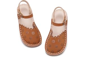 Flaryzone Toddler Little Girls Glitter Flower Open-Toe Flat Dress Sandals Summer Shoes