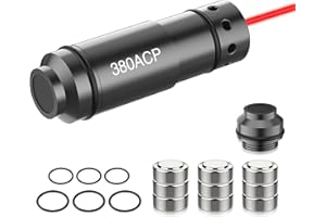 EZAIMING 9mm/.45ACP/.38SPL/.380ACP Laser Training Cartridge for Dry Fire Training with 3 Sets Batteries