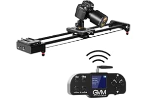 GVM GREAT VIDEO MAKER GVM 31" Motorized Camera Slider with Remote Control, Automatic Round Trip, Time Lapse, Video Capture, 120 Degree Panoramic Shooting, 80cm