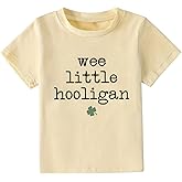 Kids St. Patrick's Day Short Sleeve Shirts Toddler Boys Girls Irish Glasses Shamrock Clover Lucky Love Graphic Tops