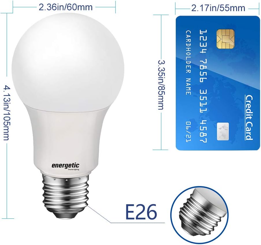 24 Pack LED Light Bulbs, 60 Watt Equivalent A19 LED Bulb, Soft White 2700K, Non-Dimmable, E26 Standard Base, UL Listed, LED Light Bulb - - 