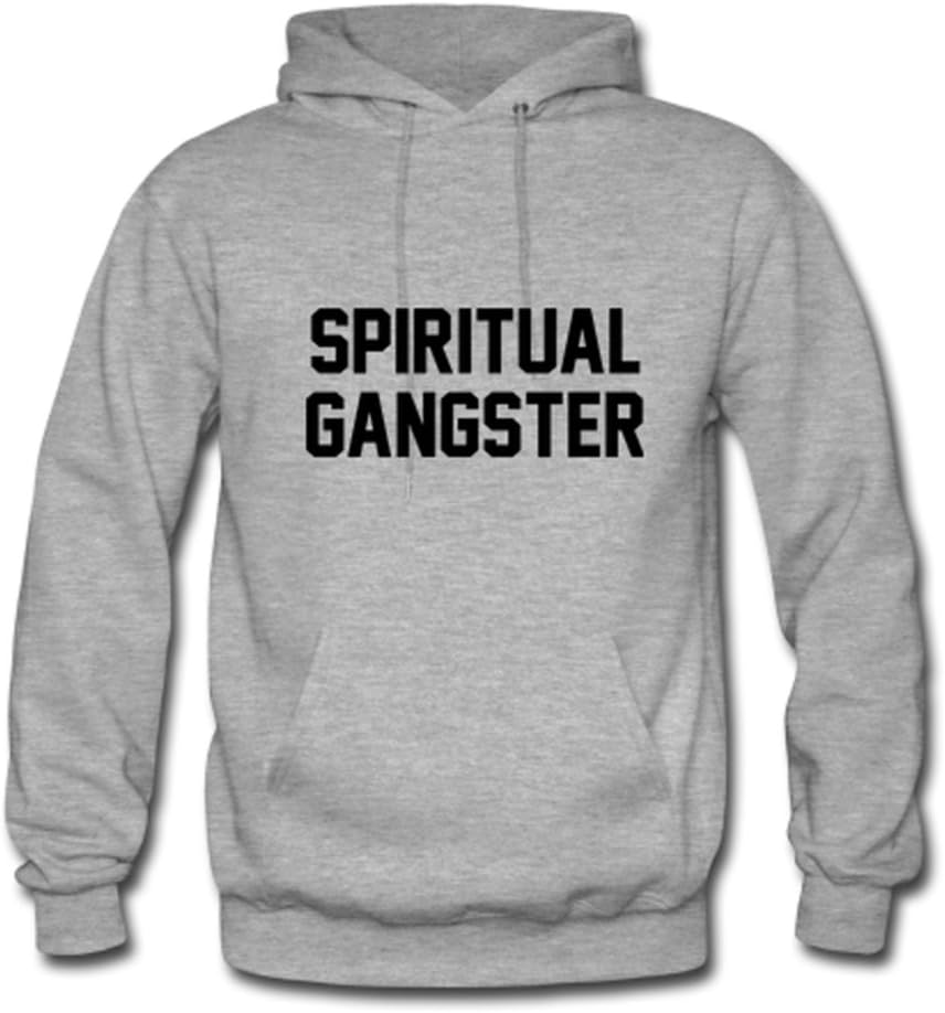 Voichou Custom Spiritual Gangster Pattern - Men's Hoodie Sweatshirt Gray