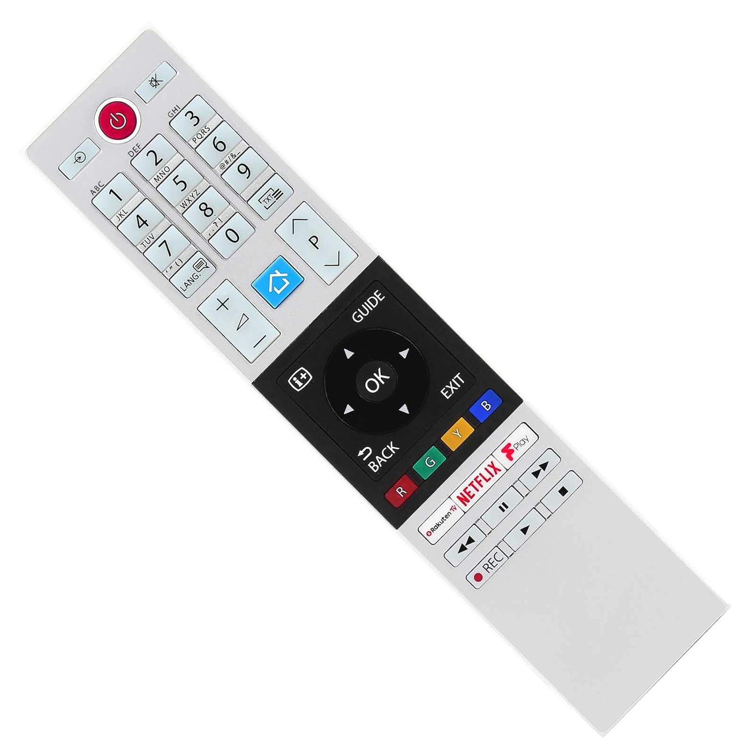Replacement Remote Control For Toshiba Ct 8533 Rc 18 Smart Led Tvs With Rakuten Tv
