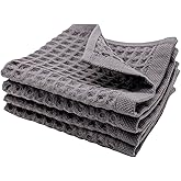 sea me at home Waffle Washcloths Set, 100% Turkish Cotton (Charcoal)