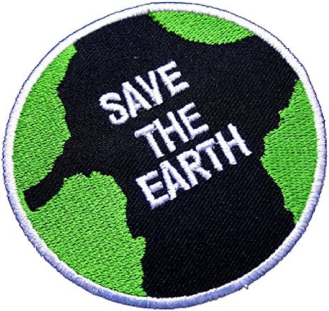 Cute Pretty Save the Earth World Map Bags Jeans Jackets Embroidered Iron on Patch Free Shipping