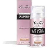 Loving Tan NEW 2 Hr Express Self Tanning Body Lotion, Medium - Hydrating Natural-Looking Glow Sunless Self Tanner, Streak-Free, Dermatologist Tested, Lightweight, Vegan and Cruelty-Free - 3.3 fl oz