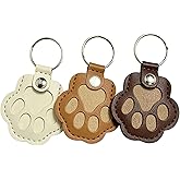 Qiansail 3Pcs Paw Keychains Cute Paw Print Keychain Pet Memorial Gift Keyring Bag Purse Charm for Dog Cat Hair Collection