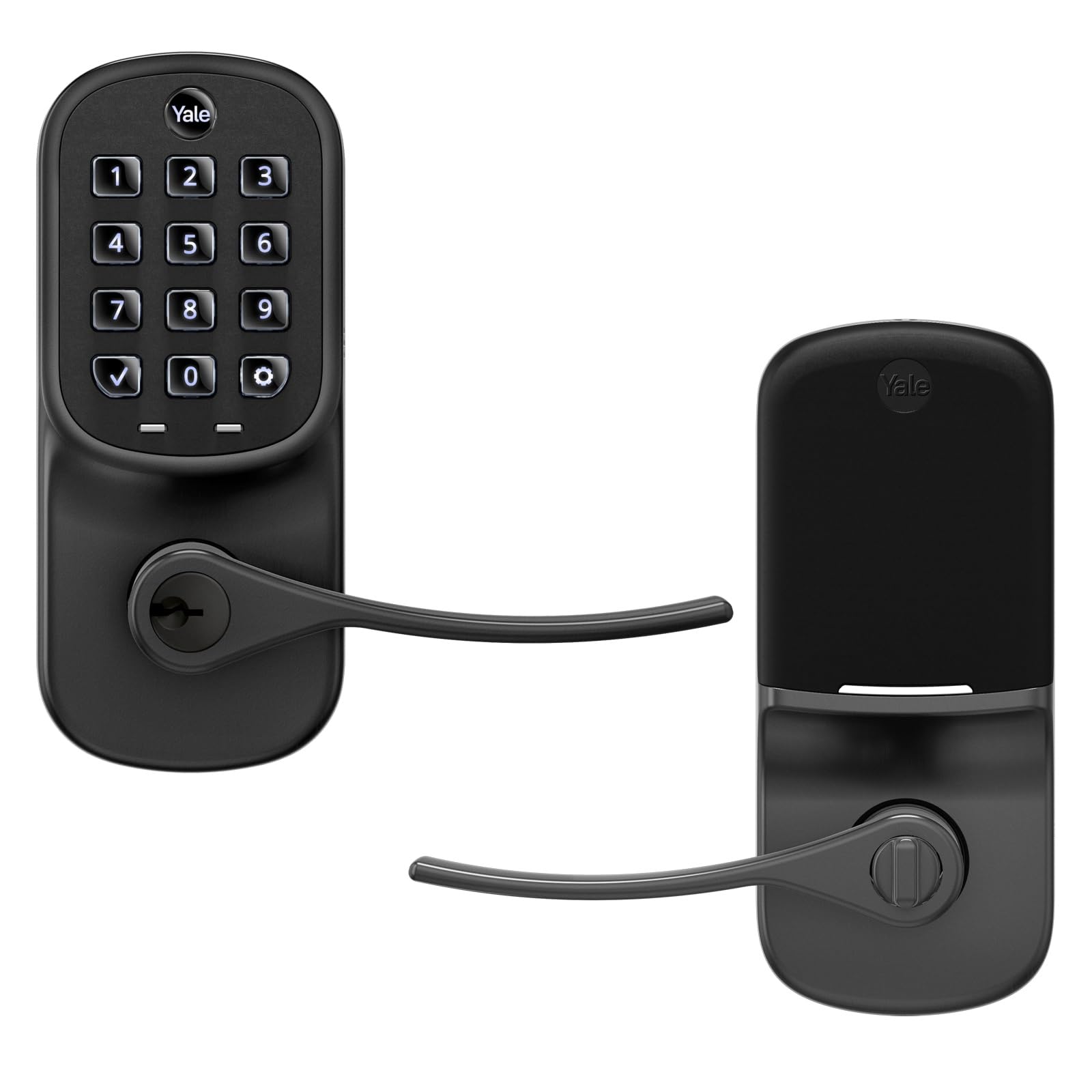 Photo 1 of Yale Assure Lever, Keypad Door Lever (for Doors with no deadbolt) - Keyless Entry with pin Code Unlocking and one-Touch or Auto-Locking - Black Suede