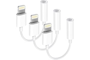 SEULLIYA Apple MFi Certified 3 Pack Lightning to 3.5 mm Headphone Jack Adapter for iPhone, iPhone Aux Adapter Converter Dongle Audio Cable Compatible with iPhone 14 13 12 11 X XS 8 7