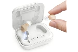 Hearing Aids for Seniors Rechargeable, Comfortable and Invisable IN-THE-EAR Hearing Aids with Noise Cancelling,Clear Sound, S