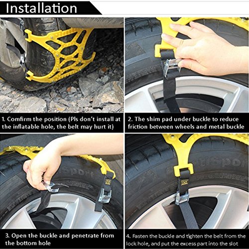 image for Bolaxin Double Fastener,Thickened TPR Antislip tire Chains for most Ca