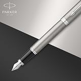 Parker IM Fountain Pen Stainless Steel Chrome Trim Fine Nib Blue Ink Gift Box view 4