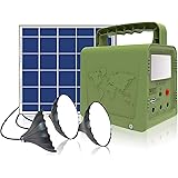 WAWUI Portable Power Station, Solar Generator with Solar Panel & Flashlights for Home Emergency Backup Power, Camping Lights 