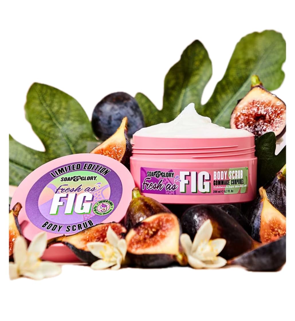 Fresh as Fig Limited Edition Body Scrub, Mediterranean Fig and Lemon Blossom, with Coconut Shell and Green Tea Extract