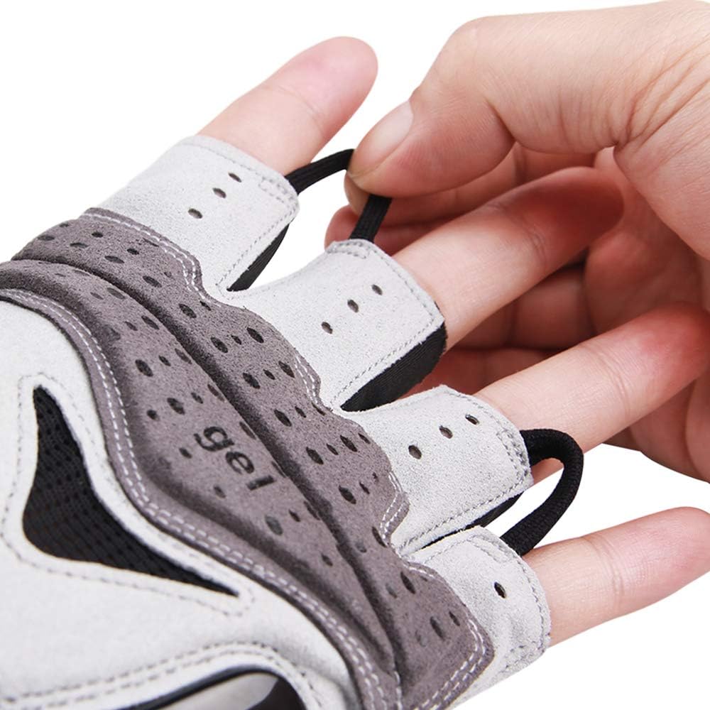 Cycling Gloves for Men Women - Breathable Gel Road Mountain Bike Riding Gloves - Anti-Slip Half Finger Glove for Fitness Cycling Training Outdoor Sports : Clothing