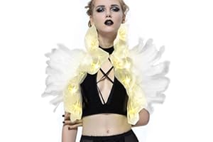 UQJE Victorian Natural Feather Shawl Shrug Shoulder Wrap Gothic Collar Costume Accessories