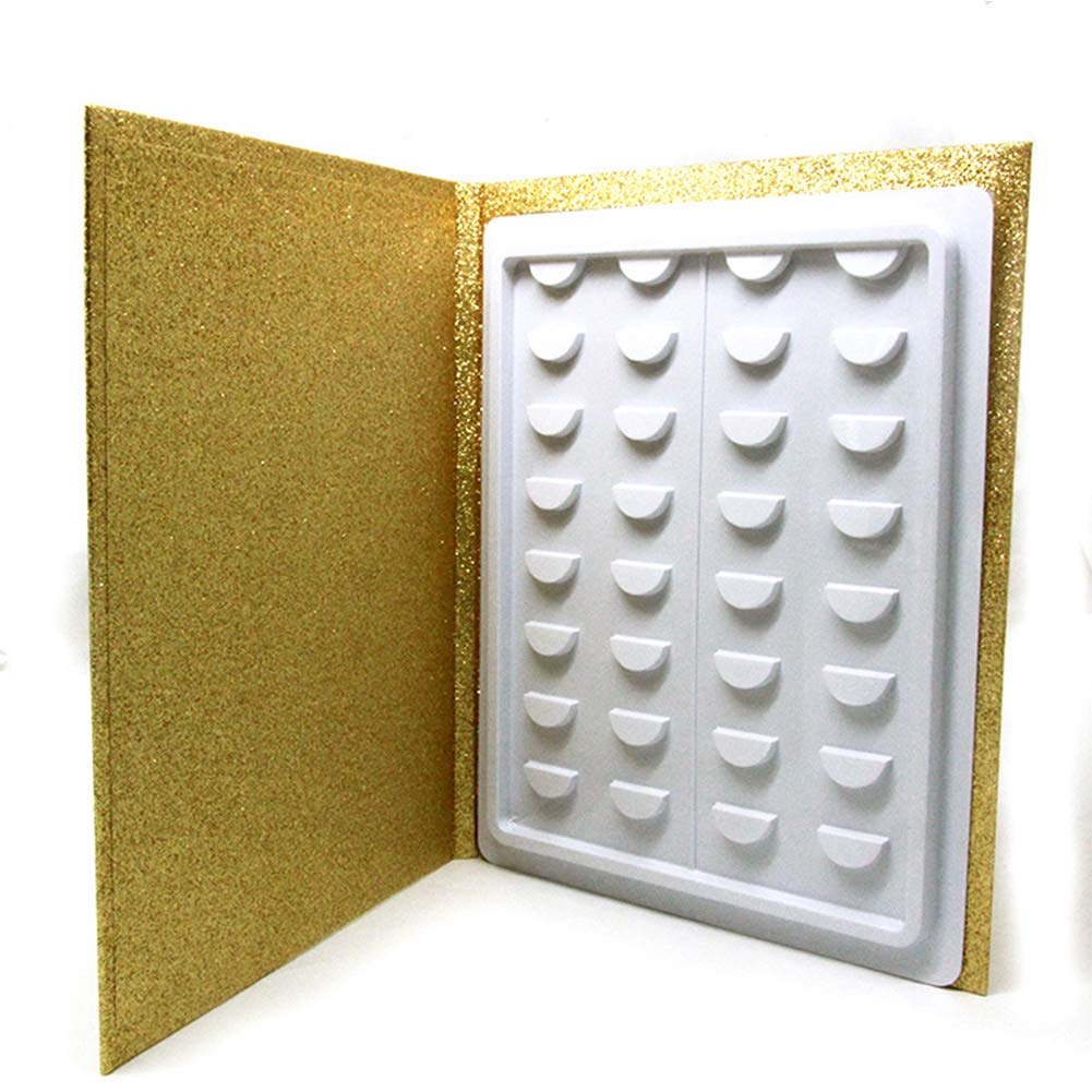 16 Pairs Eyelash Storage Book, Empty Glitter Lash Storage Case False Eyelash Display Box, Makeup Display Sample Container Fake eyelashes Catalog for Women Girls