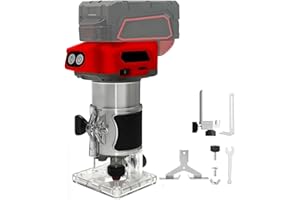Cordless Router Compatible with Milwaukee 18V Battery, 30000RPM Brushless Motor 800W, Hand Palm Trimmer Router for Wood Worki