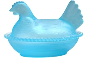 Glass Crystal Hen-Shape Candy Dishes Creative Chicken Fruit Bowl with Lid Table Decoration Dessert Plate Home Decors Crystal 