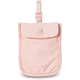Pacsafe Coversafe S25 Hidden Undercover Travel Bra Pouch for Women (Washable) - Stash up to 6 Credit Cards plus Money and Key with Adjustable, Elastic Strap; Suitable for all Bra Sizes (Orchid Pink)