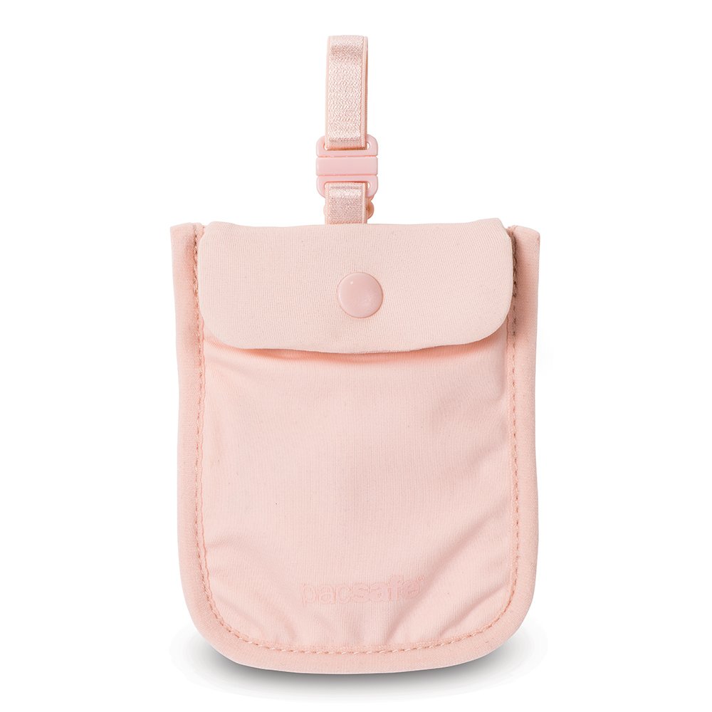 Pacsafe Coversafe S25 Bra Pouch Canvas & Beach Tote Bag, 11 cm, Orchid Pink