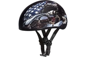 Daytona Helmets Half Skull Cap Motorcycle Helmet – DOT Approved [Graphics]…