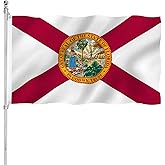 Florida State Flag 2x3 Double Sided Outdoor Heavy Duty 3 Ply with Durable Canvas Header and 2 Brass Grommets Vivid Colors FL Flags