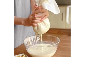 2Pcs Cheesecloth Reusable Unbleached Cotton Fabric Nut Milk Tea Yogurt Coffee Bag Strainer Home Kitchen Cooking Accessories (