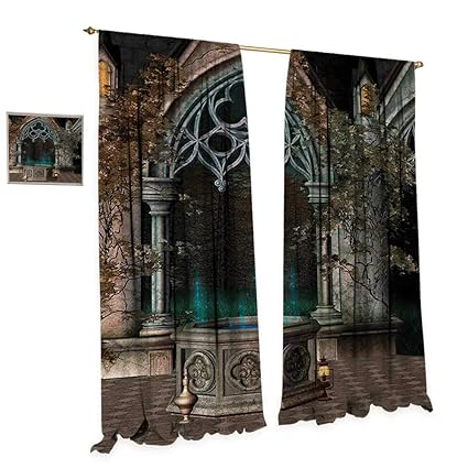 Amazon Com Gothic Blackout Window Curtain Mystical Patio With