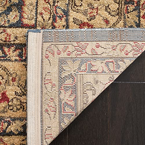 SAFAVIEH Mahal Collection Accent Rug - 3' Square, Navy & Natural, Non-Shedding…