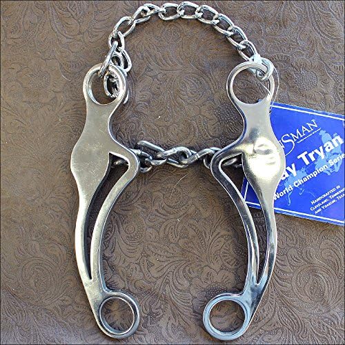 REINSMAN CLAY TRYAN SIGNATURE SERIES HORSE MOUTH CHAIN BIT W/ 5 inch MOUTH