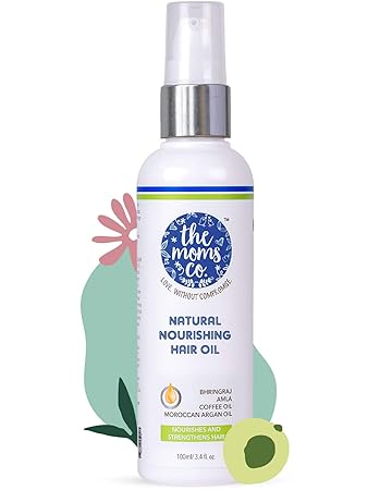 The Moms Co. Natural Nourishing Hair Oil | Enriched with Tea Tree oil, Moroccan Argan Oil and Amla Oil and Vitamin E (100 ml)