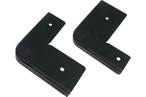 RV Slide Out Corner Cover, Plastic Corner Cover Trim for Campers Trailers, Impact & UV Resistant - Black (2 Pack)