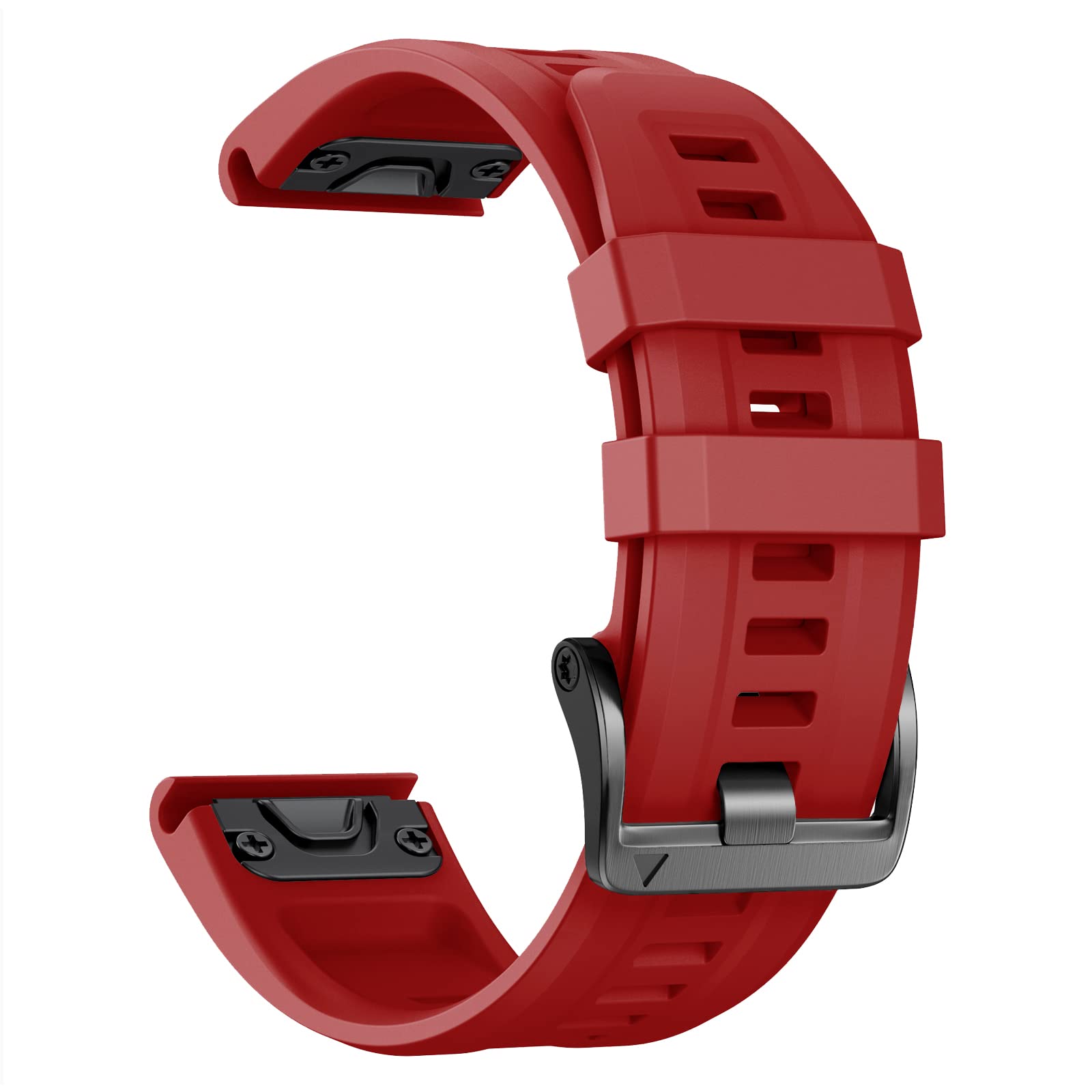 NotoCity for Garmin fenix 7/6/5/7 Pro/6 Pro/5 Plus/8 47mm Strap,22mm Silicone Watch Strap for Garmin Forerunner 945/955/965/970/Instinct2/Instinct 3/E 45mm/Approach S60/S62/S70 47mm(red)