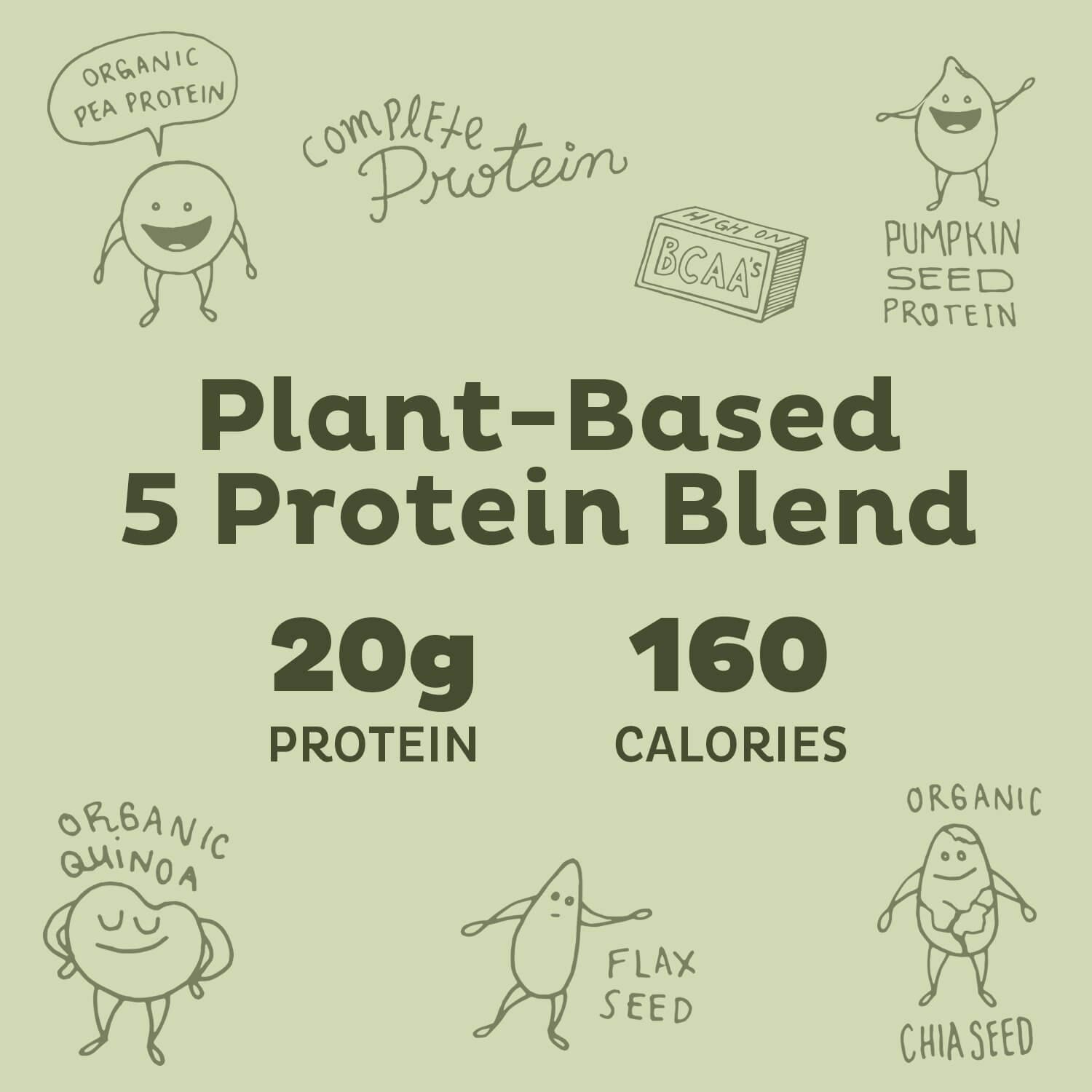 KOS Organic Plant Based Protein Powder Raw Organic Vegan Protein