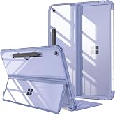 Fintie Rugged Case for Microsoft Surface Pro 12 Inch 1st/2nd Edition | Multi-Angle Stand, Type Cover Compatible, HD Clear, Shockproof, TPU Bumper, Hard Shell, Violet