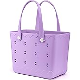 LiAYiD Rubber Beach Tote Bag Waterproof Tip-Proof Outdoor Tote Bag for the Beach Boat Pool Sports