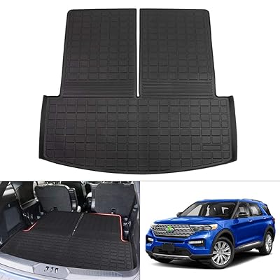 Buy Kust Cargo Liner For 21 Ford Explorer Behind 2nd Row Seats And 3rd Row Seats Rear Trunk Mat Liner Online In Indonesia B08hgc36