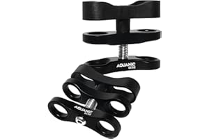 1'' Standard Ball Clamp Mount,360°Clip Adapter Bracket for Underwater Diving Light Arm Tray System Photography Diving Camera 