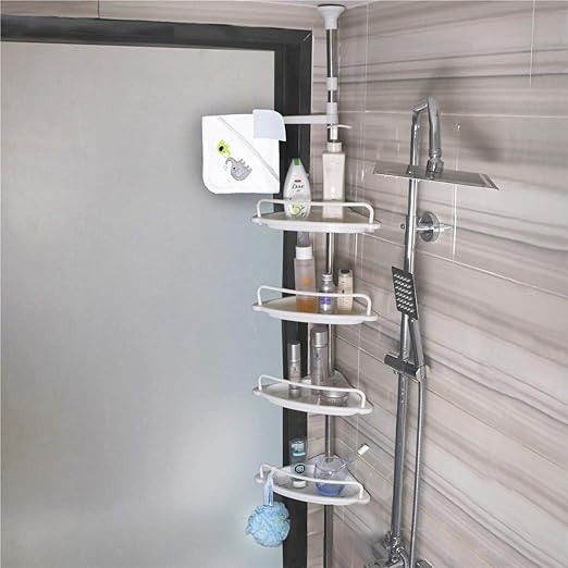 UGOODEST Shower Caddy 95300CM No Drilling, Rust Free 4 Tier Adjustable