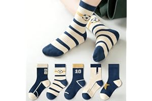 5-pack of Children's Sports Socks, Soccer Socks, Basketball Socks, Boys' Mid-calf Socks, All-season