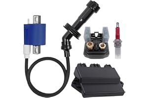 DINGRAN 5LP-85540-20-00 CDI Box Module Unit Kit with Starter Solenoid Relay Ignition Coil Spark Plug for YAMAHA YFM660 Raptor 660R 2002-2008