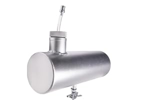 JMCHstore Aluminum Mini bike Gas Fuel Tank Cylinder 4x11'' for Coleman Baja Montser Mega moto Predator Hemi non 212 Engine, Massimo Axis RealTree Motovox Mototec Dirt Gas Bike, Go Kart Parts (Silver)