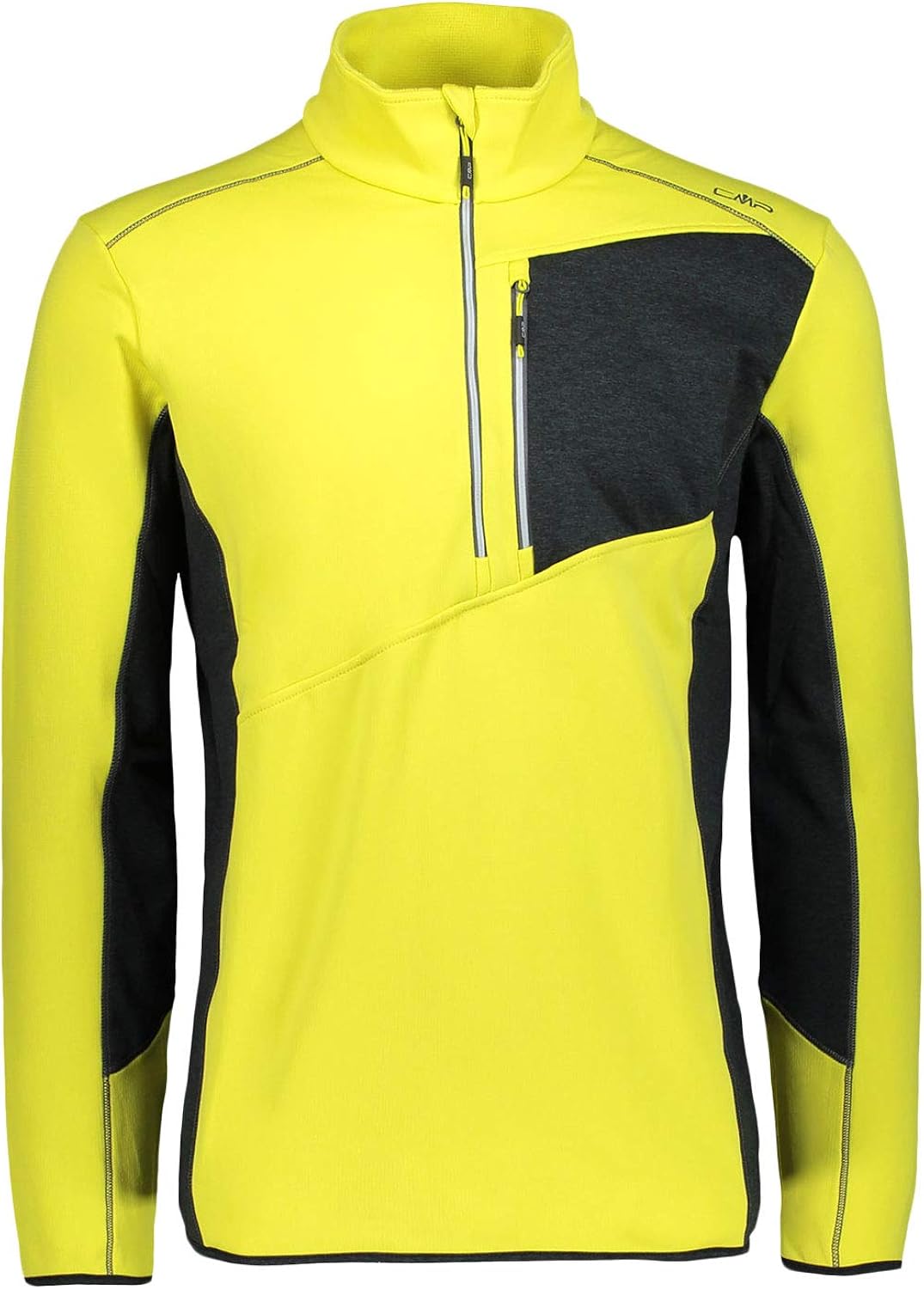 CMP Fleece Jumper Man Sweat Yellow Breathable Elastic Warming Mottled