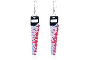 GBAHFY Halloween Ghost Face Knife Earrings Women Acrylic Drop Dangle Scream Gothic Statement Howling Skull Hypoallergenic Jewelry Gifts Lady Party Costume Decorations Accessories