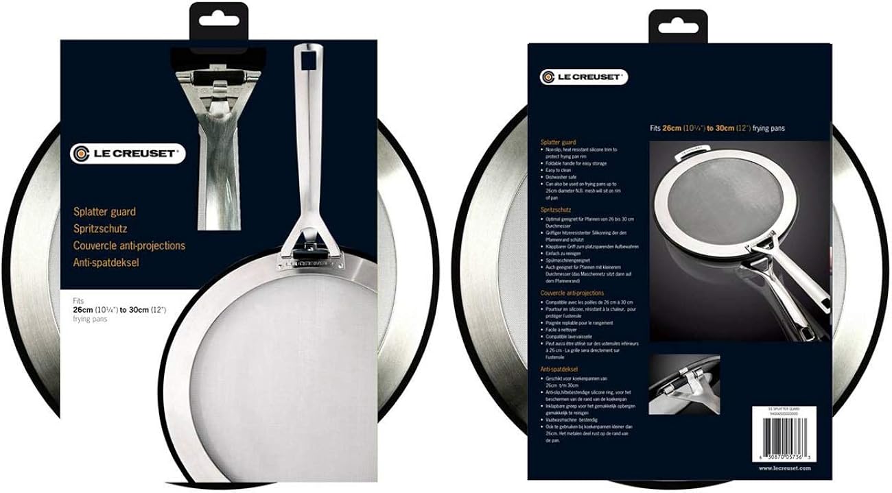 LE CREUSET 3-Ply Stainless Steel Splatter Guard, 26cm to 30cm, 94006500000000, Silver, 30 cm - Image 5