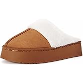JQJTIAN Slippers for Women Cozy Plush brown House Shoes Winter Warm Memory Foam Slippers for Indoor and Outdoor