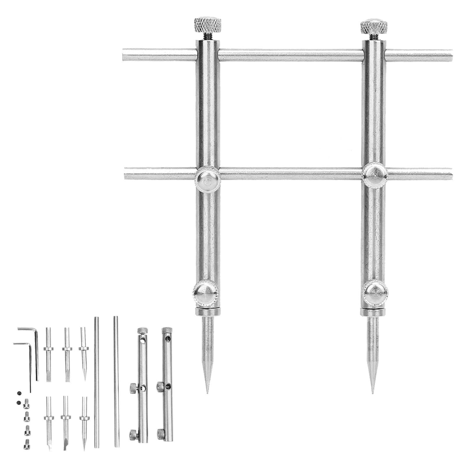 DENASH Camera Lens Openning Tool Kit,Dual Tips DSLR Camera Lens Spanner Wrench,10-110mm Lens Set with 6 Tips, 6 Screws, 2 Hexagon Wrench for SLR Camera Lens