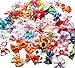 Rimobul 50PCS Yorkie Pet Hair Bows with Rubber Bands, Cute Small Dog Hair Bows Pet Handmade Hair Bowknot Puppy